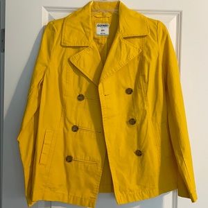 NWT Old Navy sunny yellow cotton pea coat sz S